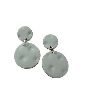 Handmade Seafoam Green Clay Earrings